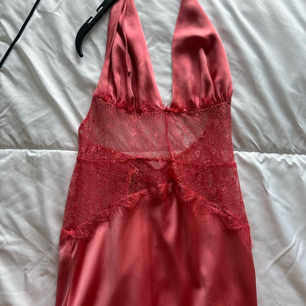 Meshki Pink Halter Maxi Dinah Dress - Picture 6 of 9